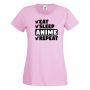 Дамска тениска Anime,Eat,Sleep,Anime,Repeat,Ядене,Спане,Подарък, снимка 8