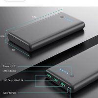 Преносимо зарядно устройство 36800mAh, Power Bank с три изхода и двоен вход (2.1A USB-C вход и микро, снимка 11 - Външни батерии - 38485862