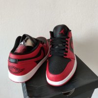 Nike Air Jordan 1 Low Bred Red Black Нови Оригинални Обувки Маратонки Размер 42 Номер 26.5см, снимка 2 - Маратонки - 40513448