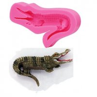 Алигатор Крокодил силиконов молд форма фондан шоколад украса декор, снимка 1 - Форми - 28197743