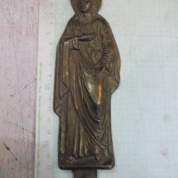 Фигура стара от бронз на светец - 156,22 гр., снимка 1 - Други ценни предмети - 28273955