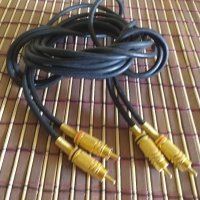 Качествен аудио кабел 2 метра/2хчинч мъжко към 2хчинч мъжко/позлатен, снимка 1 - Други - 28831963