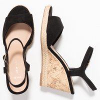 Дамски елегантни обувки / сандали , New Look, нови, платформа, черни, с беж, снимка 7 - Дамски ежедневни обувки - 28239544