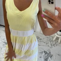 Лятна рокля жълто и бяло, снимка 3 - Рокли - 37465924