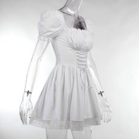 Секси мини рокля, Готик рокля, Черна мини рокля, Бяла мини рокля, снимка 6 - Рокли - 43238185