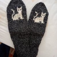 Ръчно плетени дамски чорапи  размер 38, снимка 2 - Дамски чорапи - 33015352