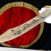 Ловен ятаган,меч,бронз,кания. , снимка 3 - Ножове - 35350109