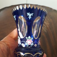 Кристална ваза с позлата Bohemia , снимка 3 - Декорация за дома - 32652371