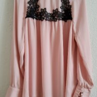 Розова риза с Черна дантела, снимка 3 - Ризи - 37769391