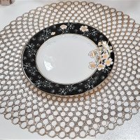 Черно-бели чинии за миялна машина от костен порцелан на брой , снимка 2 - Чинии - 31933044