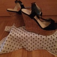 Дамски сандали от естествен лак+подарък стилни обеци, снимка 2 - Сандали - 32321922