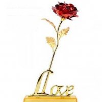 24K Gold Rose Златна роза Луксозен подарък за Св. Валентин, снимка 15 - Подаръци за жени - 39614007
