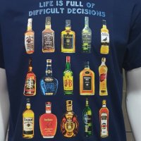 Нова мъжка тениска с трансферен печат Бутилки уиски, whiskey, алкохол, снимка 2 - Тениски - 28263573