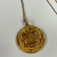 Сребърен медальон с позлата "Медальон на надеждата" №1519, снимка 2 - Антикварни и старинни предмети - 35150804