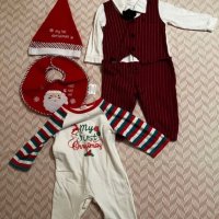 Коледни дрехи за бебе , мама и тате, снимка 1 - Бебешки гащеризони - 43246182
