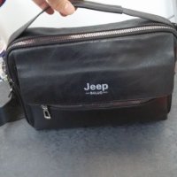 Мъжка чанта Jeep, еко кожа, регулируема презрамка, черна - 3390950, снимка 3 - Чанти - 36676602
