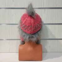 Нова зимна пухкава шапка с помпон тип ушанка, снимка 9 - Шапки - 35463091