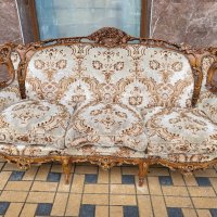 Италианска барокова холна гарнитура 02250, снимка 4 - Дивани и мека мебел - 38772929