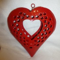 Красива метална декорация - Сърце и Ангел за Свети Валентин, снимка 4 - Статуетки - 27368236