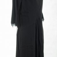Черна елегантна рокля с воал марка ODM , снимка 3 - Рокли - 29018850
