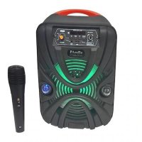 Караоке Тонколона PAudio PA-81, 8 инча, Микрофон, Цветомузика, Bluetooth, FM радио, USB, Micro SD, , снимка 5 - Караоке - 39611579