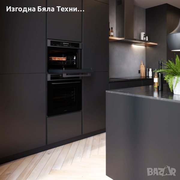 Фурна с микровълнова - 50 л - Ниша 45 см - Черна/неръжд Inventum IMC4535RT, снимка 1