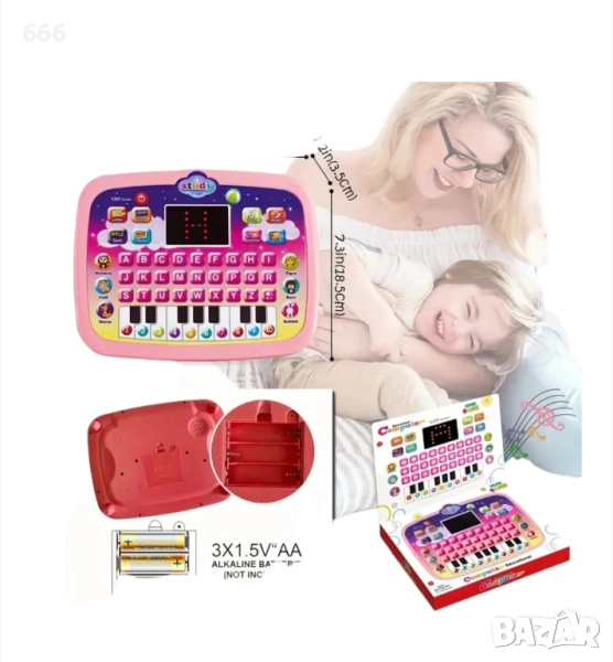 Образователен таблет на английски език, LED, 3 години+, снимка 1