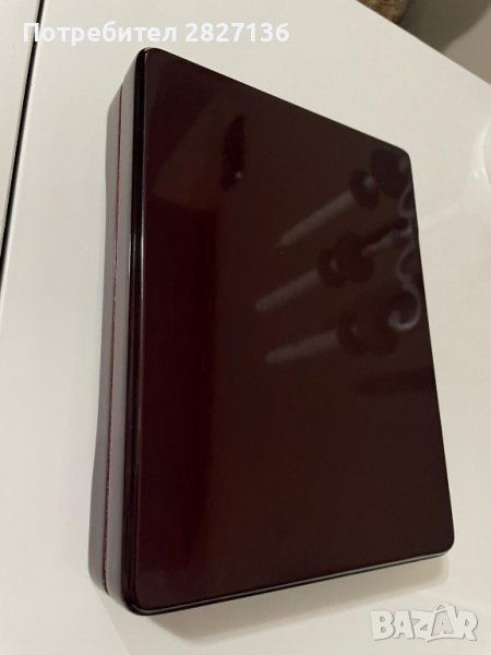 Махагонова кутия за монети класьор, снимка 1