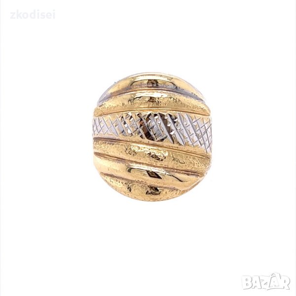 Златен дамски пръстен 2,17гр. размер:54 14кр. проба:585 модел:20538-2, снимка 1