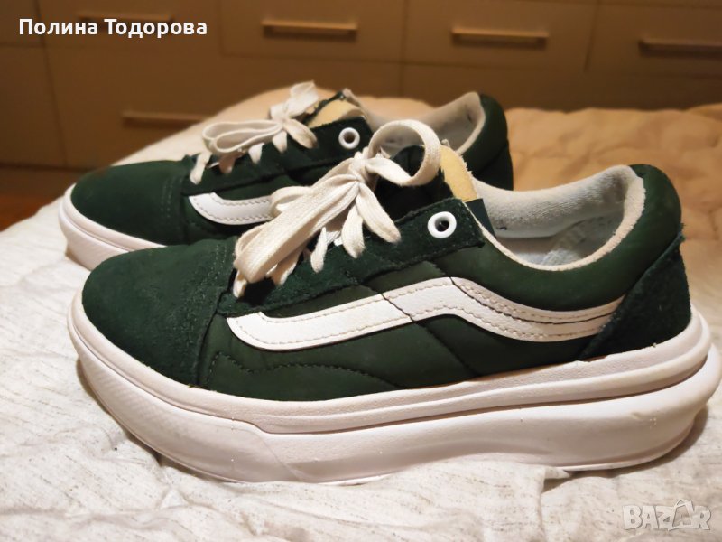 Тъмно зелени кецове VANS Old Skool, номер 36.5, снимка 1