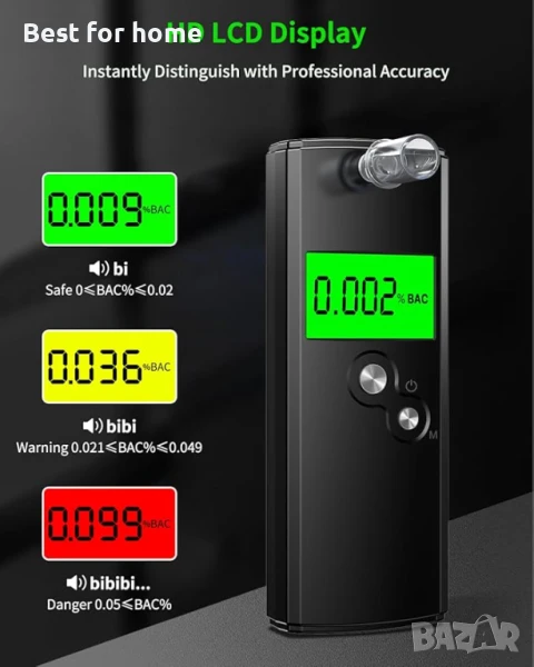 Akdomart  Полицейски точен алкотестер  с 10  миещи се мундщука, снимка 1