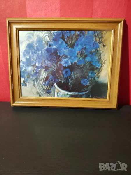 Авторска картина масивна дървена рамка , снимка 1