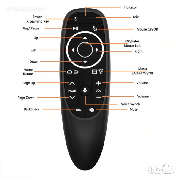 G10 Безжична мишка Air Mouse  за смарт телевизор TV Box, снимка 1