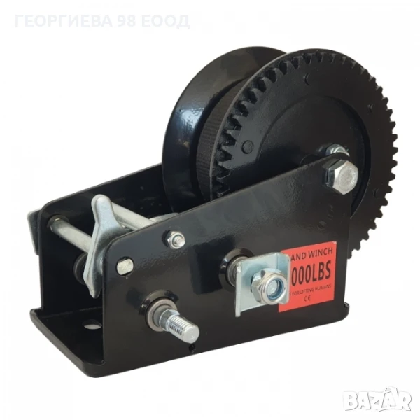 Ръчна лебедка с текстилно въже - 3000LBS, снимка 1