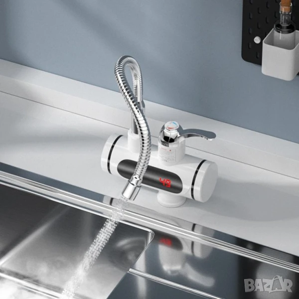 Смесител за вода с нагревател за мигновено загряване, снимка 1