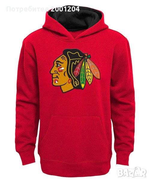 НОВ !!! Оригинален Мъжки суичър на Chicago Blackhawks, снимка 1