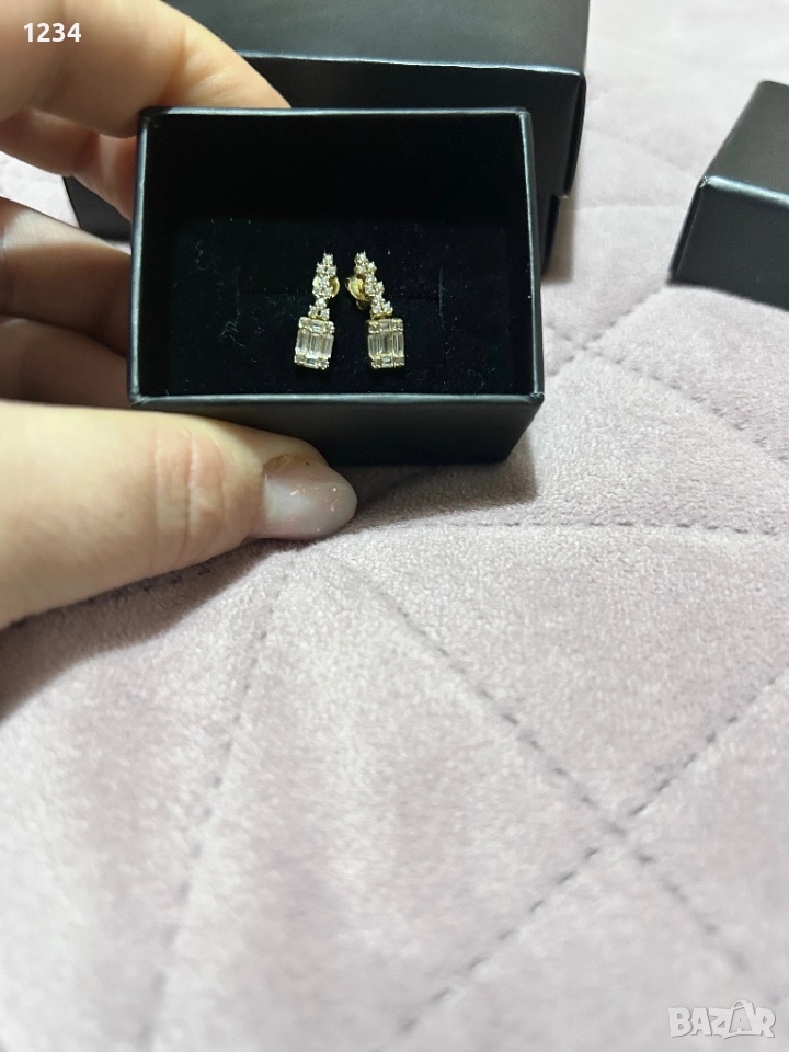 Дамски златни обеци, снимка 1