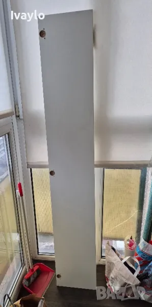 Бяла врата за гардероб,  полица 178×30, снимка 1