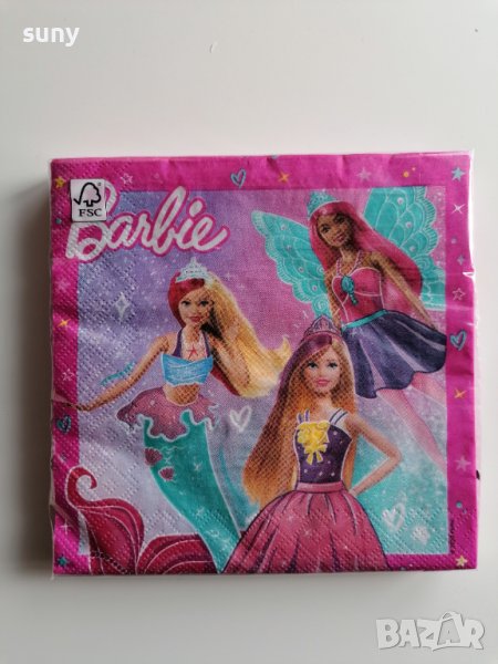 Парти салфетки Барби 20 бр, снимка 1