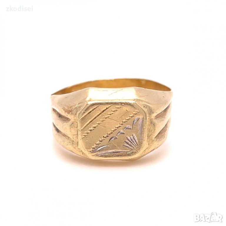 Златен мъжки пръстен 2,78гр. 14кр. проба:585 размер:63 модел:30747-1, снимка 1