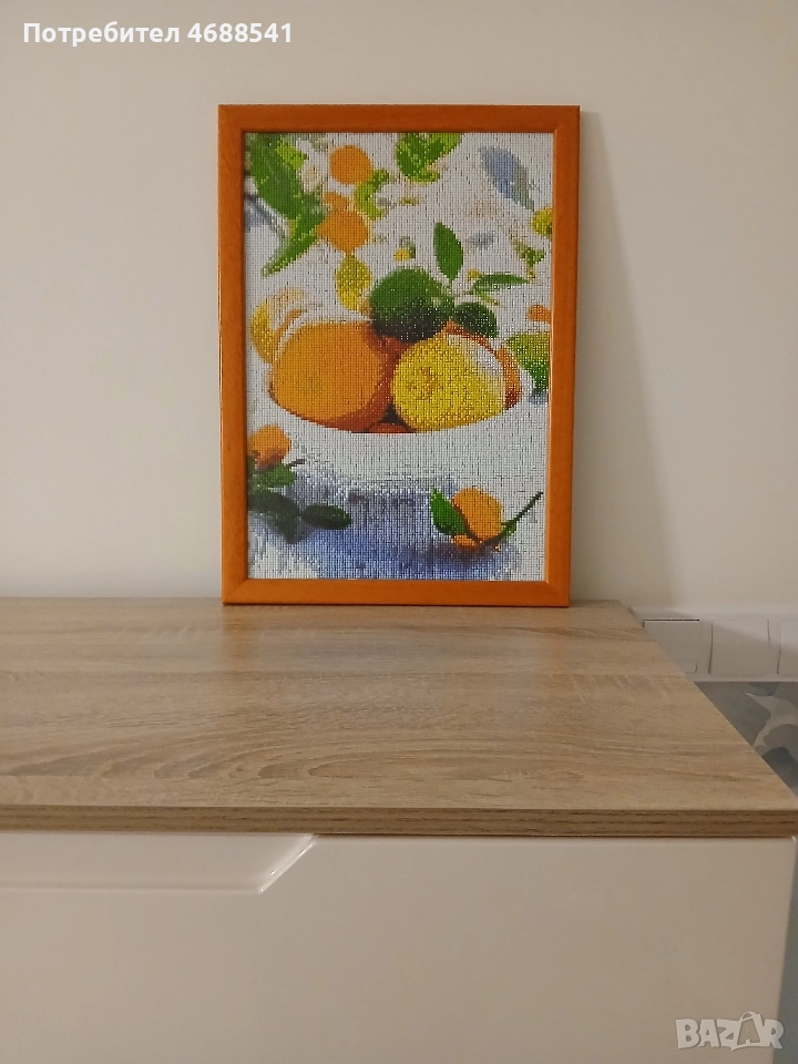 Рамкирани гоблени с квадратни диаманти - 2 броя, снимка 1