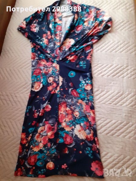 Дамска цветна рокля, размер S, снимка 1