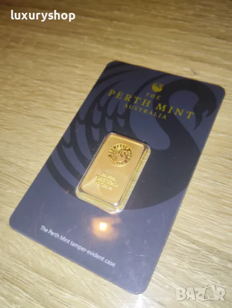 БЕЗПЛАНА ДОСТАВКА! Златно кюлче 10 грама Perth Mint, снимка 1