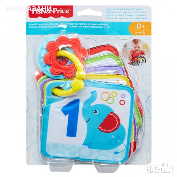 FISHER PRICE NEWBORN Занимателна играчка МЕКИ КАРТИ ЗА ИГРА ОТ 1 ДО 5 GFX90, снимка 1