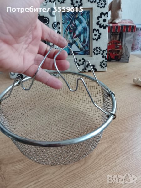 метално кошче ( кошничка ) за пържене и варене  на картофи и др, снимка 1