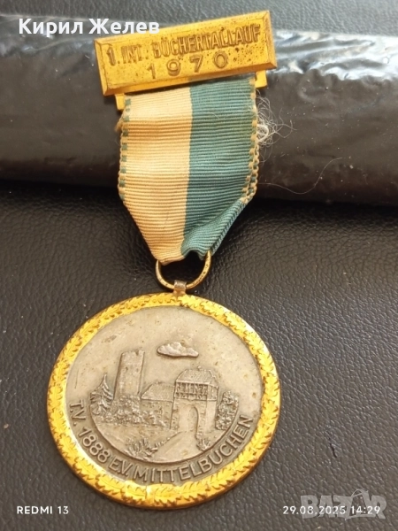 Стар медал Спортно дружество MITTELBUCHEN рядък за КОЛЕКЦИОНЕРИ 30725, снимка 1