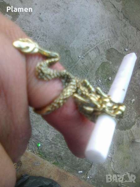 Месингов държач за цигара пръстен, снимка 1