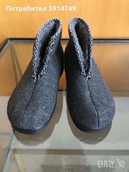 Дамски пантофи, топли, ватирани, 100% вълна отвън и отвътре, 38, *НОВИ*, снимка 1