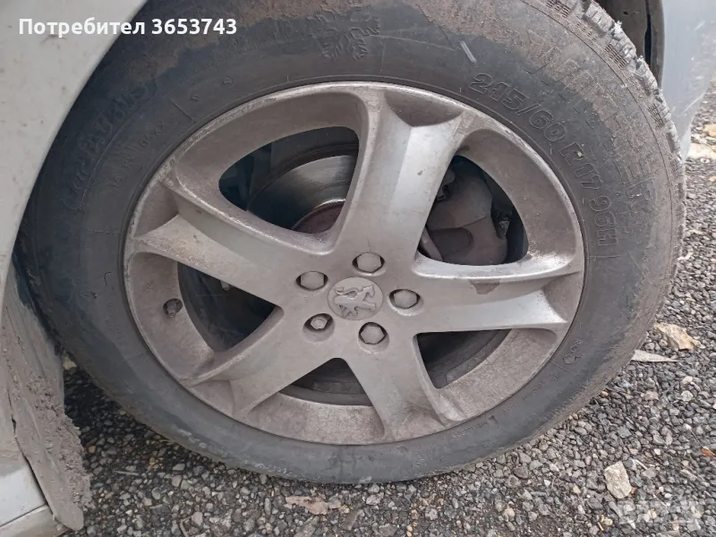 Peugeot 407 джанти 17" със зимни гуми , снимка 1