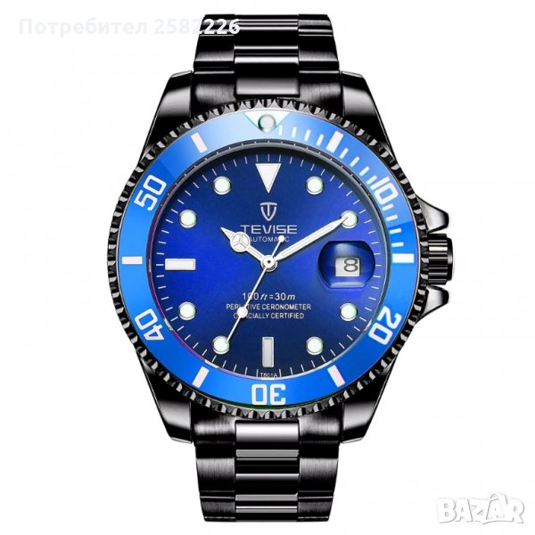 Продавам механичен часовник TEVISE rolex homage, снимка 1